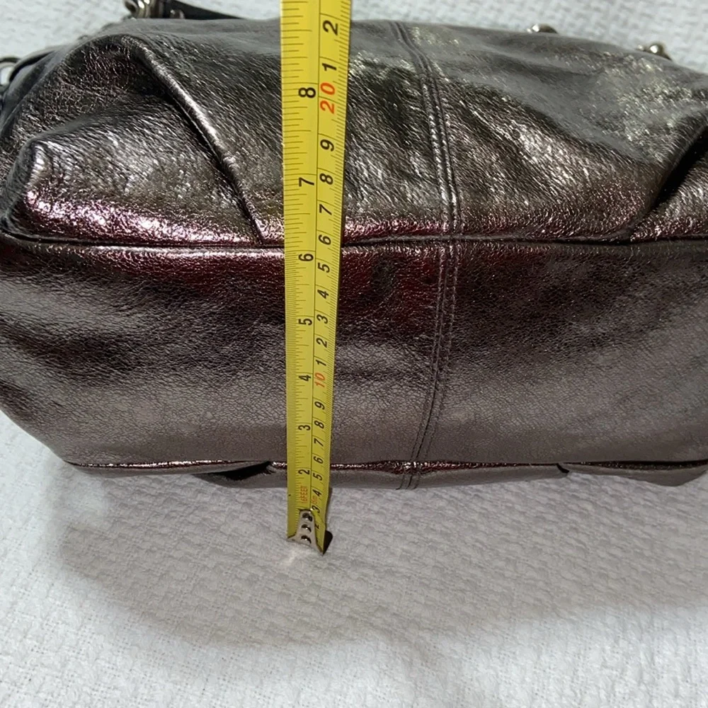 Like new COACH F17165 BROOKE PEWTER METALLIC HOBO/SATCHEL BAG - REMOVABLE STRAPS